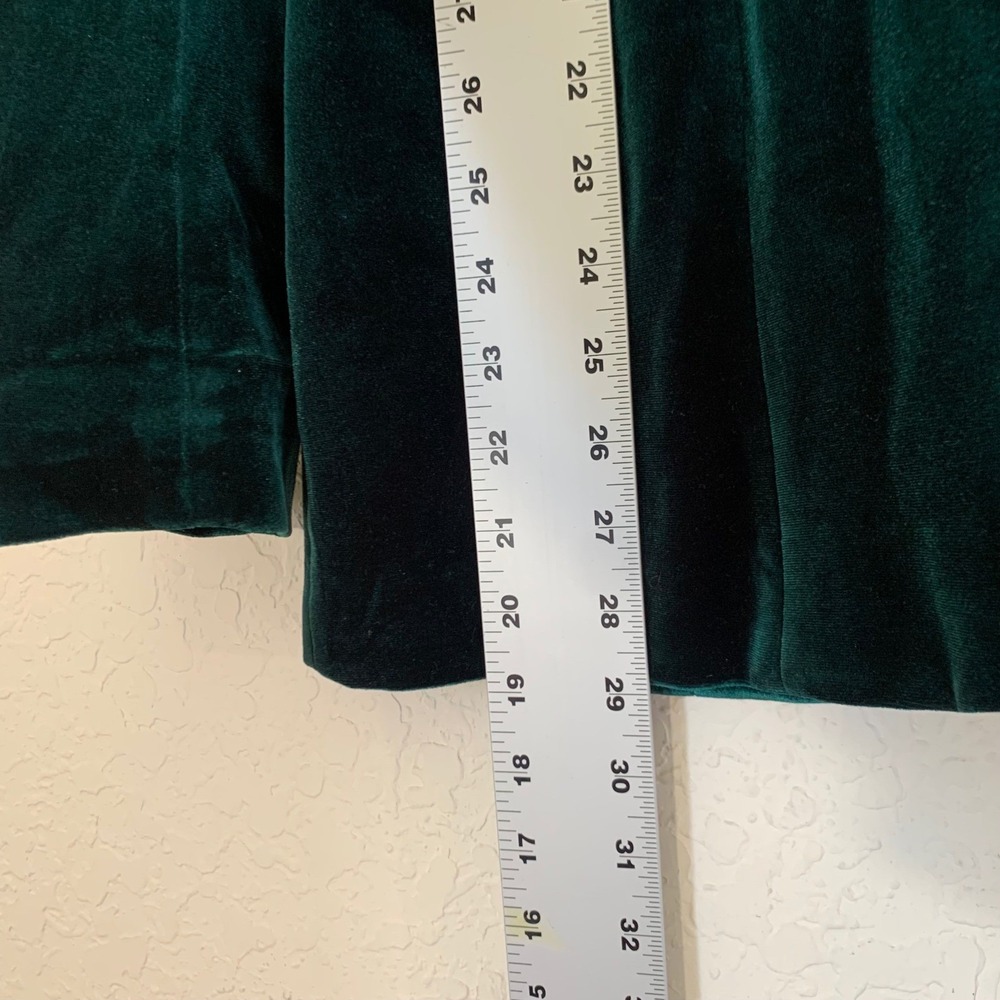 Calvin Klein Velvet Blazer Women 6 Green Emerald Holiday Academia Christmas Chic - Picture 8 of 12